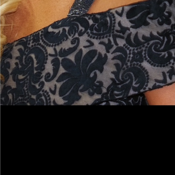 Prelude navy lace cold shoulder knee length dress NWT - Picture 7 of 11